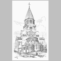 Issoire, Grafik, Viollet-le-Duc 1856, Zustand vermutlich vor 1847, Wikipedia.png